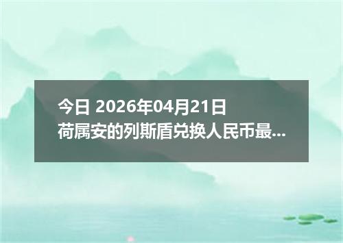 今日 2026年04月21日 荷属安的列斯盾兑换人民币最新汇率行情